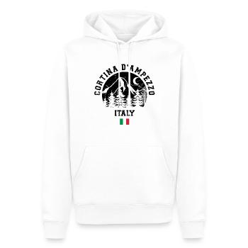 Station de ski de Cortina d’Ampezzo Ski dans les Alpes italiennes - Sweat à capuche Premium bio Homme - blanc - Devant - Nico (187cm)