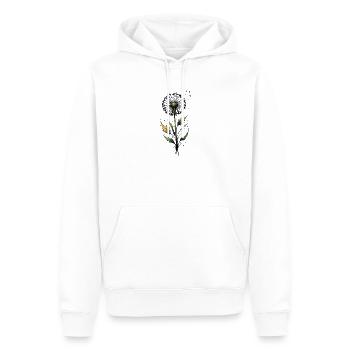 Vœux délicats de pissenlit - Sweat à capuche Premium bio Homme - blanc - Devant - Nico (187cm)