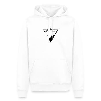 Berggipfel-Dreieck - Männer Premium Bio Hoodie - Weiß - Vorne - Nico (187cm)