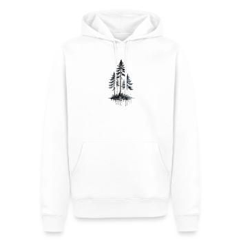 Aquarelle Pinède - Sweat à capuche Premium bio Homme - blanc - Devant - Nico (187cm)