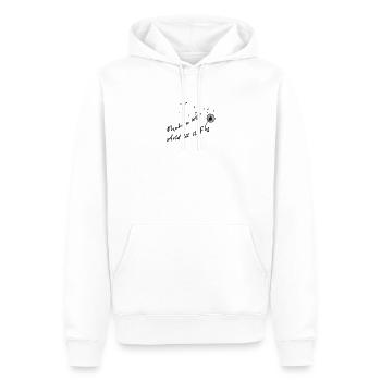 Faites un vœu Pissenlit - Sweat à capuche Premium bio Homme - blanc - Devant - Nico (187cm)