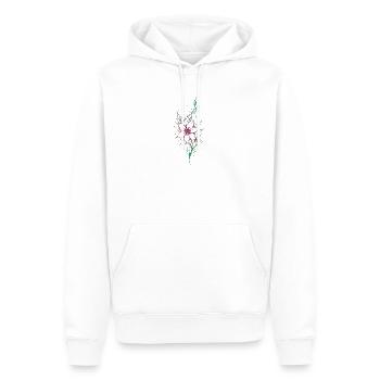 Zarte florale Strichzeichnungen - Männer Premium Bio Hoodie - Weiß - Vorne - Nico (187cm)