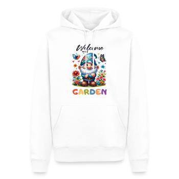 Jardin nain de jardin jardinier fleurs passe-temps d’été - Sweat à capuche Premium bio Homme - blanc - Devant - Nico (187cm)