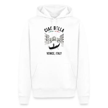 Ciao Bella Venice Italy - Männer Premium Bio Hoodie - Weiß - Vorne - Nico (187cm)