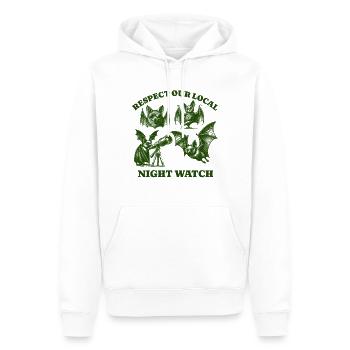 bat Liebe Support Local night watch - Männer Premium Bio Hoodie - Weiß - Vorne - Nico (187cm)