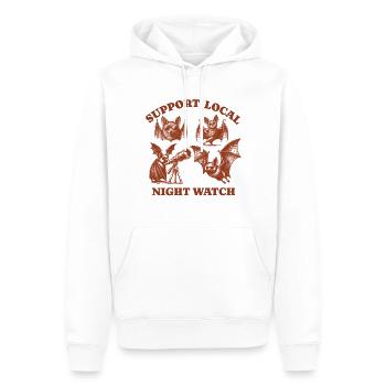bat Liebe Support Local night watch - Männer Premium Bio Hoodie - Weiß - Vorne - Nico (187cm)