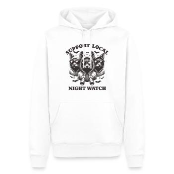 bat Liebe Support Local night watch - Männer Premium Bio Hoodie - Weiß - Vorne - Nico (187cm)