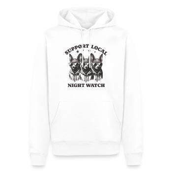 chauve-souris Amour Soutien Veille de nuit locale - Sweat à capuche Premium bio Homme - blanc - Devant - Nico (187cm)