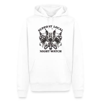 chauve-souris Amour Soutien Veille de nuit locale - Sweat à capuche Premium bio Homme - blanc - Devant - Nico (187cm)