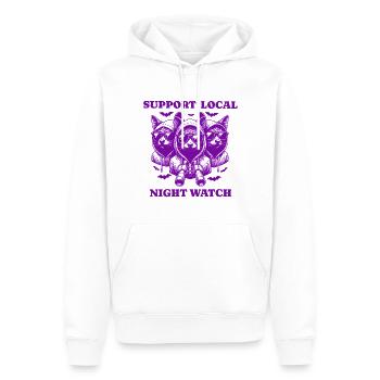 chauve-souris Amour Soutien Veille de nuit locale - Sweat à capuche Premium bio Homme - blanc - Devant - Nico (187cm)