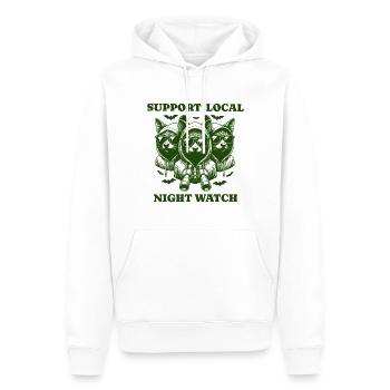 chauve-souris Amour Soutien Veille de nuit locale - Sweat à capuche Premium bio Homme - blanc - Devant - Nico (187cm)