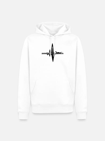 Heartbeat Nessie - Men’s Premium Organic Hoodie - white