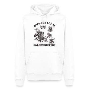 Amoureux des abeilles - Soutenez les jardiniers locaux - Sweat à capuche Premium bio Homme - blanc - Devant - Nico (187cm)