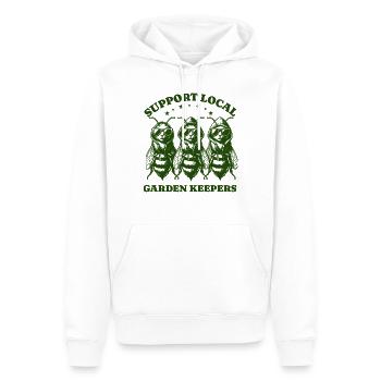 Amoureux des abeilles - Soutenez les jardiniers locaux - Sweat à capuche Premium bio Homme - blanc - Devant - Nico (187cm)