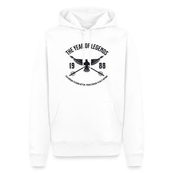 L’Année des Légendes 1988 Vintage Vintage Design - Sweat à capuche Premium bio Homme - blanc - Devant - Nico (187cm)