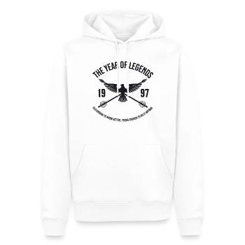 L’Année des Légendes 1997 Vintage Vintage Design - Sweat à capuche Premium bio Homme - blanc - Devant - Nico (187cm)