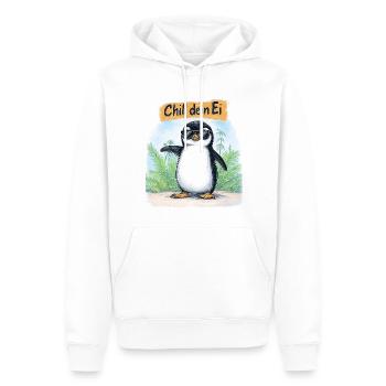 Chill dein Ei - Männer Premium Bio Hoodie - Weiß - Vorne - Nico (187cm)