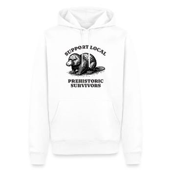 Support Local Prehistoric Survivors Platypus - Männer Premium Bio Hoodie - Weiß - Vorne - Nico (187cm)