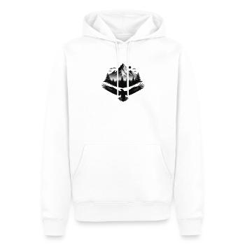 Majestät des Adlerbergs - Männer Premium Bio Hoodie - Weiß - Vorne - Nico (187cm)
