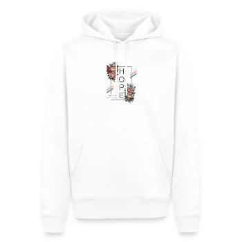 Hope Blooms Blumengarten - Männer Premium Bio Hoodie - Weiß - Vorne - Nico (187cm)