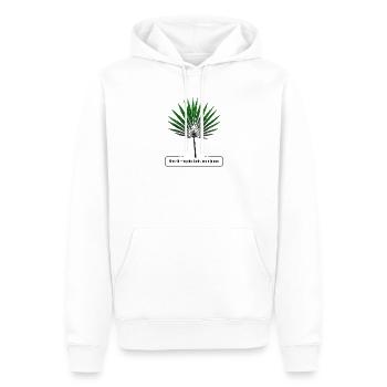 Citation de Fan Palm Peace - Sweat à capuche Premium bio Homme - blanc - Devant - Nico (187cm)