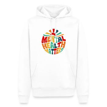 Psychische Gesundheit Mental Health - Männer Premium Bio Hoodie - Weiß - Vorne - Nico (187cm)