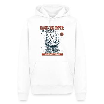 Mutantenkäse Shirt: Der Schrecken hat Löcher - Männer Premium Bio Hoodie - Weiß - Vorne - Nico (187cm)