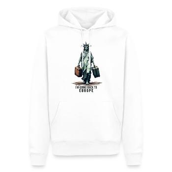 Lustige Freiheitsstatue USA Amerika Sarkasmus - Männer Premium Bio Hoodie - Weiß - Vorne - Nico (187cm)