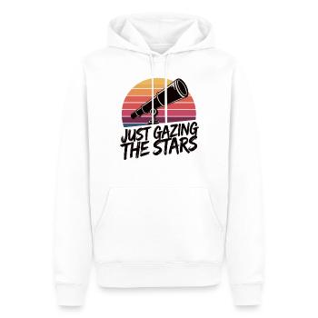 Nur Sterne schauen - Sternengucker Geschenk - Männer Premium Bio Hoodie - Weiß - Vorne - Nico (187cm)