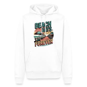 Strandtage für immer - Küstenleben Retro - Männer Premium Bio Hoodie - Weiß - Vorne - Nico (187cm)