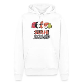 L’équipe Sushi unie - Sushi Squad Crew - Sweat à capuche Premium bio Homme - blanc - Devant - Nico (187cm)