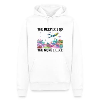 Plongée Aventure Plongeurs Mer Océan - Sweat à capuche Premium bio Homme - blanc - Devant - Nico (187cm)