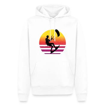Kiting Kitesurfing Kite Men Kitesurfer Women - Men’s Premium Organic Hoodie - white - Front - Nico (187cm)