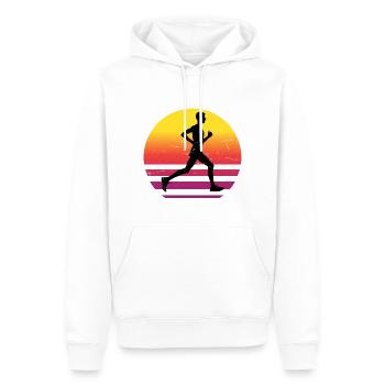 Course Cross Country Course Course à pied Fitness - Sweat à capuche Premium bio Homme - blanc - Devant - Nico (187cm)