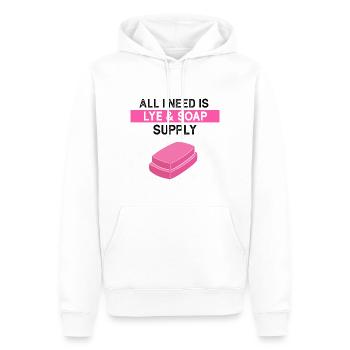 Conception de fabrication de savon pour les conceptions de fabricants de savon - Sweat à capuche Premium bio Homme - blanc - Devant - Nico (187cm)