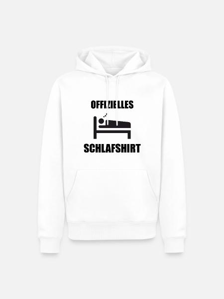 Offizielles Schlafshirt - Männer Premium Bio Hoodie - Weiß