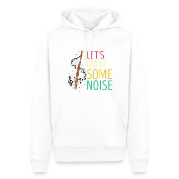 Basson pour basson anches et bassoniste - Sweat à capuche Premium bio Homme - blanc - Devant - Nico (187cm)