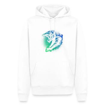 VTT VTT Homme Cyclisme - Sweat à capuche Premium bio Homme - blanc - Devant - Nico (187cm)