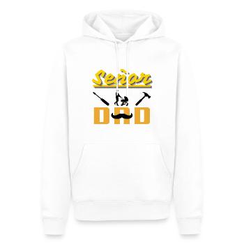 Señor Dad Father With Stroller Mustache - Männer Premium Bio Hoodie - Weiß - Vorne - Nico (187cm)