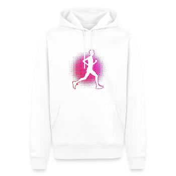 Jogging Jogging Cross Country Running Femmes - Sweat à capuche Premium bio Homme - blanc - Devant - Nico (187cm)