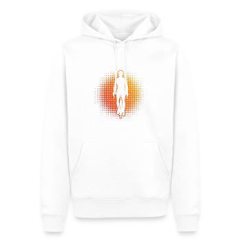 Vélo VTT Vélo VTT Cyclisme Cyclisme - Sweat à capuche Premium bio Homme - blanc - Devant - Nico (187cm)