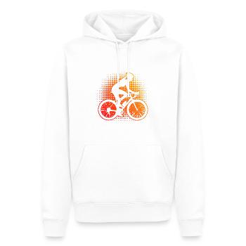 Radfahrer Mountainbike Damen Mtb Bike - Männer Premium Bio Hoodie - Weiß - Vorne - Nico (187cm)