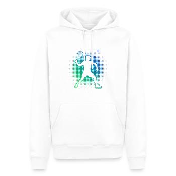 Jeux de pickleball Jeux de racquetball Pickleball - Sweat à capuche Premium bio Homme - blanc - Devant - Nico (187cm)