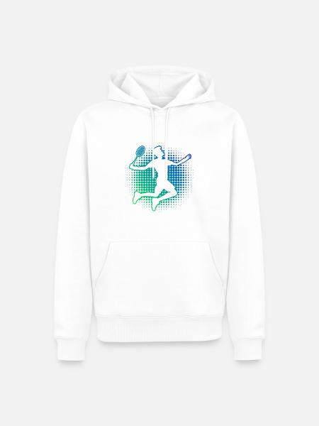 Herren Damen Squash Badmintonspieler Badminton - Herre Premium økologisk hoodie - hvid