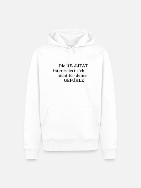 Die Realität - Männer Premium Bio Hoodie - Weiß