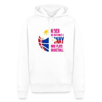 Philippinen Pinay Flagge Basketball I Geschenk - Männer Premium Bio Hoodie - Weiß - Vorne - Nico (187cm)