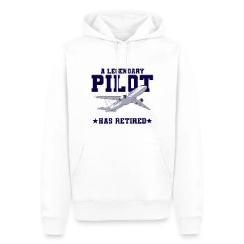 Pilote d’avion Fly Pension Stopped I Gift - Sweat à capuche Premium bio Homme - blanc - Devant - Nico (187cm)