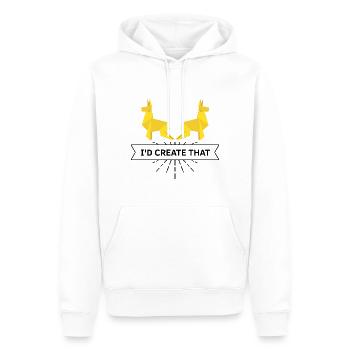 Conception d'origami japonais et origami kirigami - Sweat à capuche Premium bio Homme - blanc - Devant - Nico (187cm)