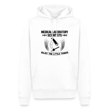 Chimie - Sweat à capuche Premium bio Homme - blanc - Devant - Nico (187cm)