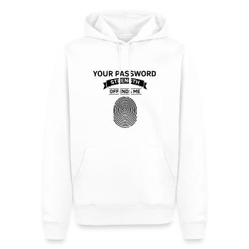 Conception de cybersécurité pour la sécurité informatique et les pirates informatiques - Sweat à capuche Premium bio Homme - blanc - Devant - Nico (187cm)